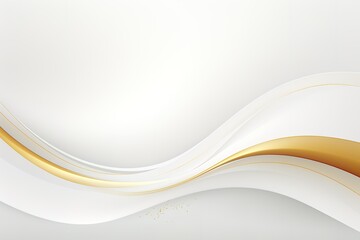 Abstract white and gold waves background.