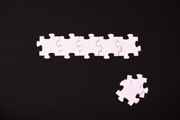 A puzzle piece is missing from a puzzle