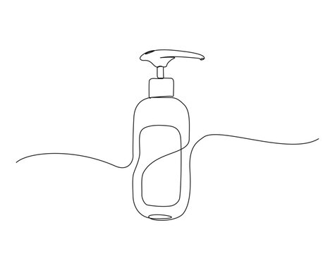 recommend clip art: Continuous one line drawing of cosmetic lotion tube. Cosmetic bottle single line vector illustration. Editable line vector.