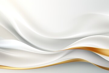Obraz premium Abstract white and gold waves background.
