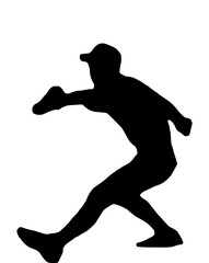 Baseball player silhouette