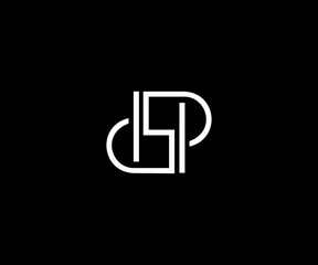 DSP letter minimal clean logo