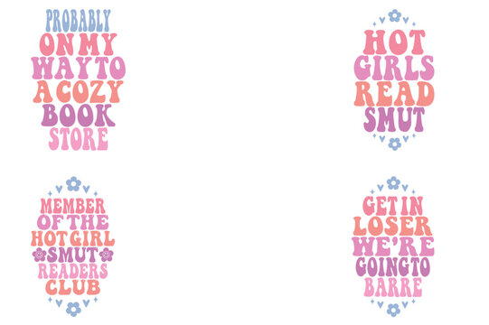 Probably on my way to a cozy bookstore, Hot Girls Read Books, member of the hot girl smut readers club, get in loser we're going to barre keychain designs