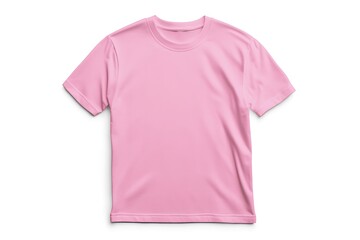 Minimalist Pink T-Shirt Mockup on Transparent Background for Design Presentation
