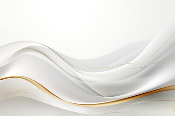 Obraz premium Abstract white and gold wavy background.