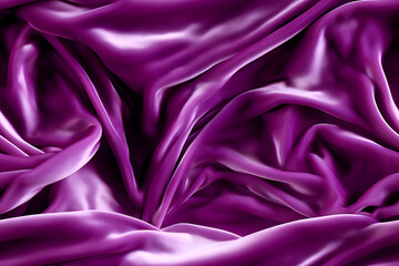 Obraz premium Seamless Purple Elegant Silk Fabric Iridescent Texture Background for Packaging, Banner, Decor, Wrap, Fashion, Accessories, Web, and Social. Satin Luxury Cloth Wavy Folds Seamless Pattern.