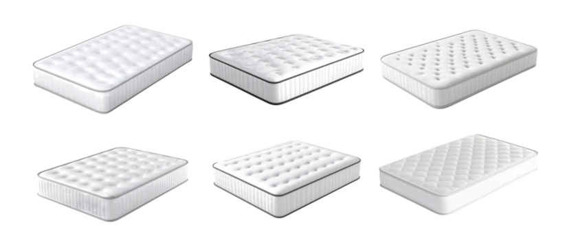 Collection set of mattresses isolated on transparent or white background - Powered by Adobe