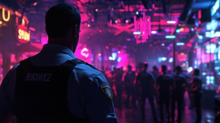 Fototapeta premium Security Guard at a Nightclub