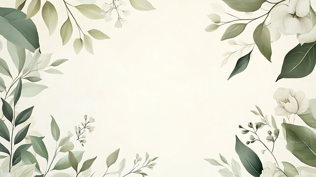 Elegant Wedding Invitation Design in Botanical Garden Setting with Refined Lettering and Delicate Flourishes for Peaceful Atmosphere