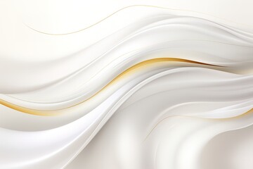 Abstract white and gold wavy background.