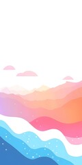 Abstract Colorful Wave Background