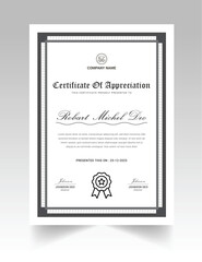 Vector certificate template.