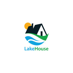 House logo, Lake logo, Logo design
