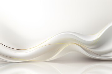 Abstract white and gold wavy background.