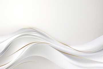 Abstract white and gold wavy background.