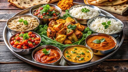 Top view table full of delicious food