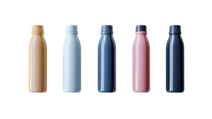 set of colorful bottles