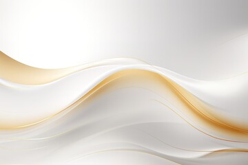 Abstract white and gold wavy background.