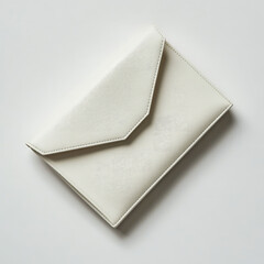 Minimalist Ivory Clutch: Sleek Design and Magnetic Closure