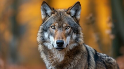 Fototapeta premium Wolf in a natural setting