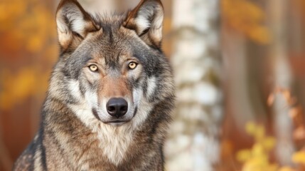 Obraz premium Wolf in a natural setting