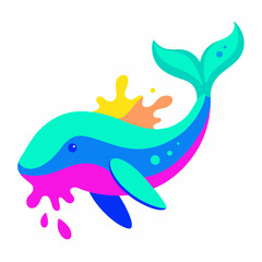 Whale logo design vector art Illustration
