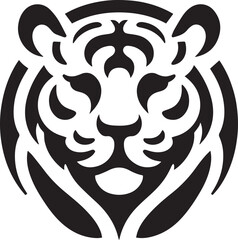 Awesome tiger head logo design vector illustration