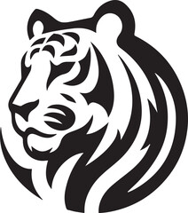 Awesome tiger head logo design vector illustration