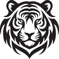 Awesome tiger head logo design vector illustration