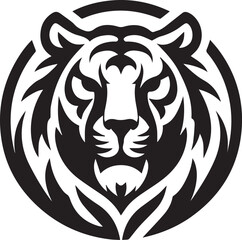 Awesome tiger head logo design vector illustration