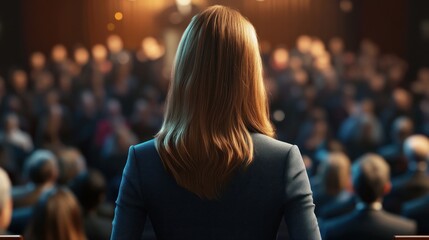 Woman Speaking To Audience
