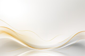 Obraz premium Abstract white background with flowing gold lines.