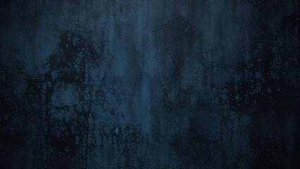 Fototapeta premium Black dark azure cobalt sapphire blue abstract background. Color gradient. Geometric shape. Wave, wavy curved line. Rough grunge grain noise. Light neon metallic shine shimmer bright. Design 