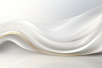 Obraz premium Abstract white background with gold lines.
