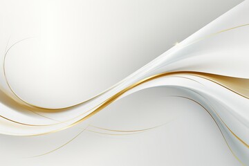 Abstract white background with gold lines.