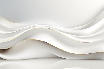 Abstract white background with gold lines.
