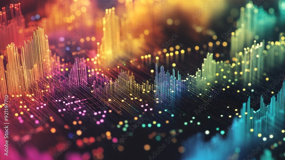 Leinwandbilder a close-up of a 3d financial heatmap with color-coded data points and intensity gradients, represent
