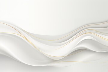 Abstract white background with gold lines.