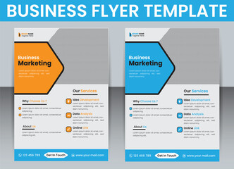 Business Flyer Template Design,Graphic Design Layout With Triangle