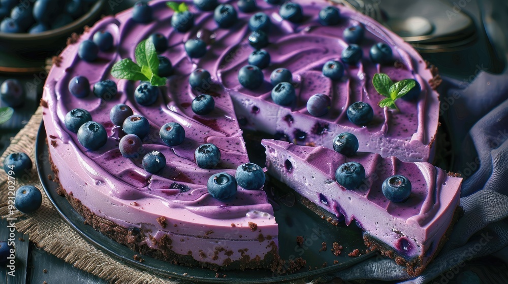 Poster blueberry cheese cake