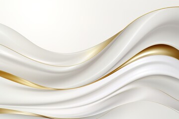 Abstract white background with golden lines.