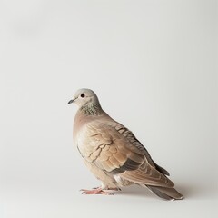 A Dove on White Background