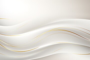 Abstract white background with golden lines.