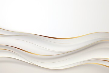 Abstract white background with golden lines.