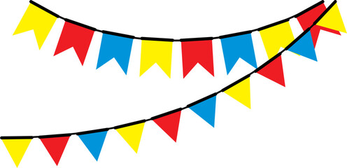 Party Flag Vector