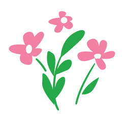 Hand Drawn flowers Decorative elements for design Vector illustration