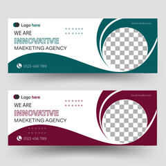 Digital marketing agency and corporate Facebook cover template