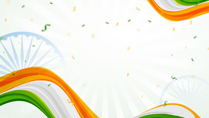 Happy Independence Day India celebration, poster and web banner, Digital background, Social Media Post, Indian flag background for independence day, Flares, Text, Logo, Sparkle Background  