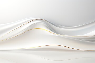 White abstract background with golden lines.