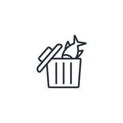 organic waste icon. vector.Editable stroke.linear style sign for use web design,logo.Symbol illustration.